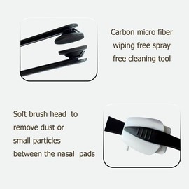 Portable Eyeglass Cleaner, Efficient Eye Glass Cleaner Tool with Carbon Microfiber Technology, Soft Brush for Easy Carry, Ideal Eye Glasses Cleaner for Home Office Travel (Black)