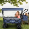 SKYMANOR Collapsible Garden Cart with Removable Canopy, 3-in-1 Utility Heavy