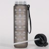 Motivational Time Marked Water Bottle with Straw and strap, 1L,
