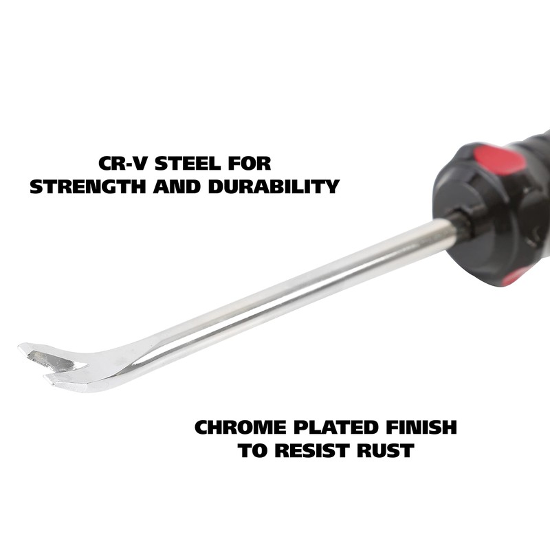 GreatNeck TL4C Heavy-Duty Tack Lifter, Chrome Vanadium Steel Nail Remover