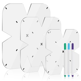 3pcs Bowl Cozy Template，Hoedia Acrylic Bowls Wrap Sewing Pattern Template,3 Size Sewing Cutting Template Set Acrylic Quilting Templates with 3 Pieces Water Soluble Pen（8/10/12 inches ） (Arc Angle) 1