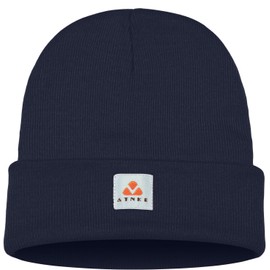 ATNKE Knit Beanie Hats Stretchy Soft Warm Daily Winter Cuffed Skull Cap Gifts for Men and Women/Navy