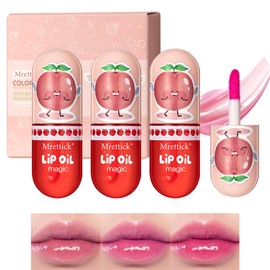 Petansy 3PCS Lip Gloss,Hydrating Lip Oil Tinted Set | Long Lasting | Non-Sticky for Plumper Looking Lips,Moisturizing Lip Oil Gloss for Lip Care and Dry Lips