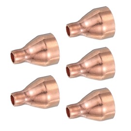PATIKIL 5Pcs Copper Reducer 3/4" x1/4" ID Reducing Copper Coupling Fitting Pipe Adapter