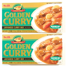 S & B Japanese Curry Mix Medium Hot 7.8 Oz(2 Pack)