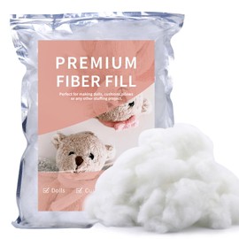 200g/7oz Polyester Poly Filling Stuffing, (1.8oz-1.21 lb) Premium Fiberfill Polyfill Stuffing for Stuffed Animals, High Resilience Fiber Fill Stuffing for Crafts, Crochet Stuffing