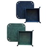 Set di 2 tappetini pieghevoli in pelle (16 x 16