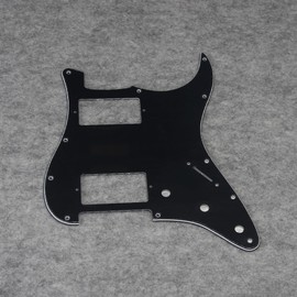 FLEOR 3Ply Black HH Pickguard 11 Holes ST Guitar Pick Guard Backplate Screws Set