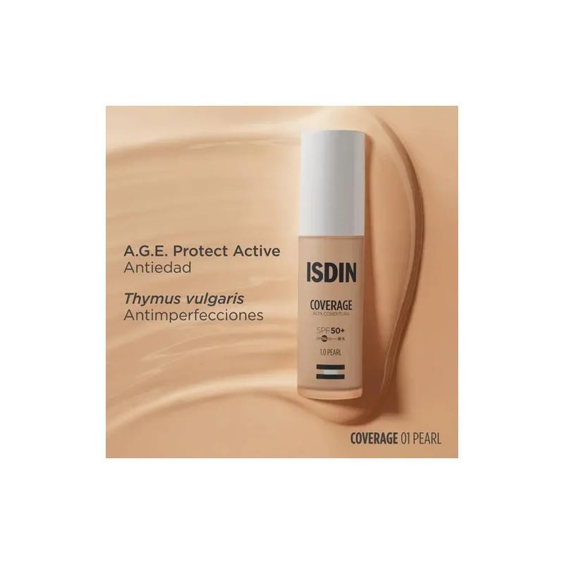 Base De Maquillaje Coverage 1.0 Pearl 30ml Isdin