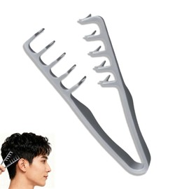 Shadow Brush, Men's Styling Hair Brush, Men's Hair Brush, Shadow Permass Styling, Men's Hair, Hair Care, Positot, Forbate, Flowing Centre Part, Wave Brush, Curl Brush (Gray)