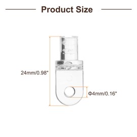 Uxcell 6Pcs Hardware Tilt Wand Tip Repair - Transparent Vertical Blind Replacement Parts for Broken Horizontal Blind Accessories