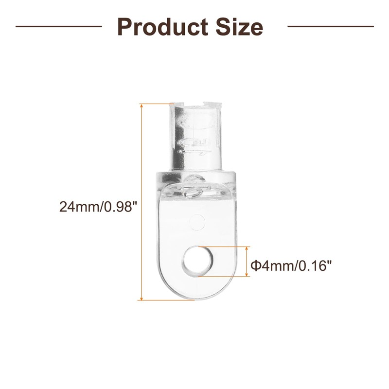 Uxcell 6Pcs Hardware Tilt Wand Tip Repair - Transparent Vertical