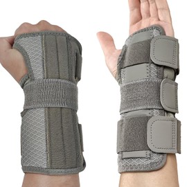 LAFUYSO Wrist Brace for Carpal Tunnel, [New Upgrade] Adjustable Night Wrist Support Brace, Hand Support for Arthritis, Tendonitis, Sprain, Injuries, Wrist Pain (Right Hand-Grey, S/M)