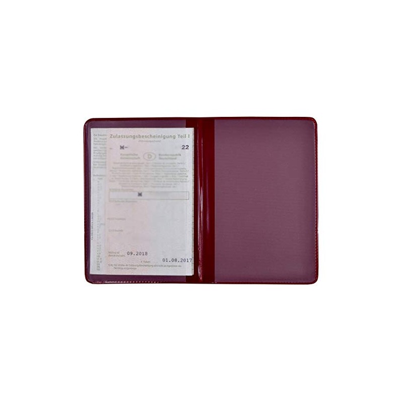 orgaexpert Car Licence Protective Case Bordeaux 2 Compartments 120 x