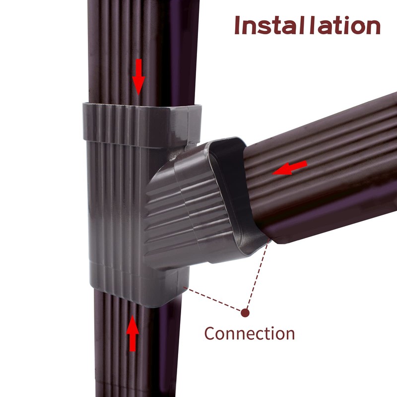 Downspout Y Connector Downspout Gutter for Y Connector 2x3Inch Downspout