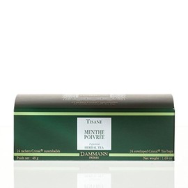 Mint Tea DAMMANN Frères 24 Envelopes Glass France Menthe Poivrée Infusion Teabags (Fra)