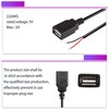 XMSJSIY USB 2.0 Female Pigtail Cable Extension Power Cable 22AWG