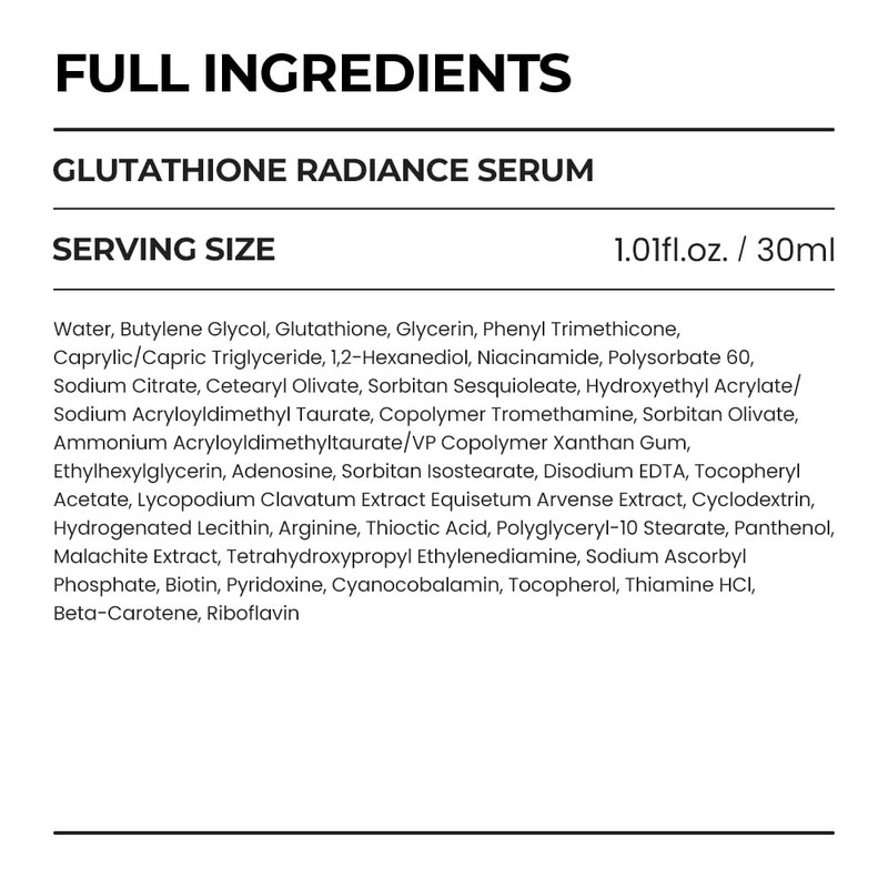 SKIN & LAB SKIN SCIENCE SOLUTION Glutathione Radiance Serum, 1.0