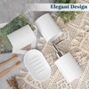 UHEY HOME Plastic Bathroom Accessories Set 4Pcs, White Bathroom Accessory