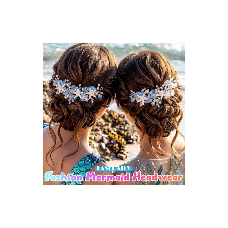 Tocados de boda con forma de estrella de mar, sirena,