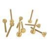 10 Pack 1/4-20 x 1-1/2 Inch Threads Solid Brass Diamond