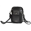 Mens Lorenz Man Bag Leather Black With Wrist & Shoulder