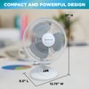 Comfort Zone Oscillating Table Fan with Adjustable Tilt, Convenient Push