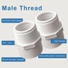1.5 Inch Male Thread PVC Fittings White 2-Way PVC Pipe