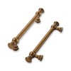 khtumeware 2 Pack 3-1/2inch(89mm) Hole Center Antique Brass Cabinet Pulls