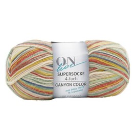 Online Supersocke 4-Ply Colour with Aloe Vera and Jojoba Oil, 4-Ply Sock Wool, 4-Ply Tights with Colour Gradient, Wool for Knitting Socks, Crochet, 75% Wool, 25% Polyamide, 100 g 420 m, NS 2.5-3 mm