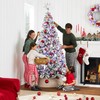 Best Choice Products Pre-Lit Artificial Christmas Tree 4.5ft Snow Flocked