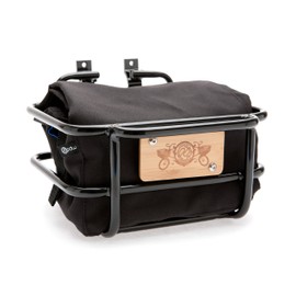 Portland Design Works Takeout Basket - Front Bicycle Attachment Accessories, Small Basket for Adult Bikes, with Roll-Top Bag