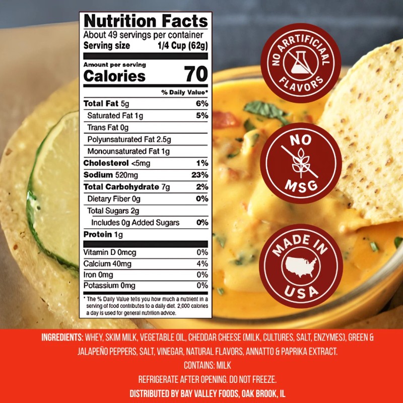 Eli&Val Nacho Cheese Sauce 6lb 10oz – Bulk Queso Dip