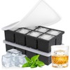 2 Moldes y Bandejas de Silicona para Hielo,8 Cavidade Moldes