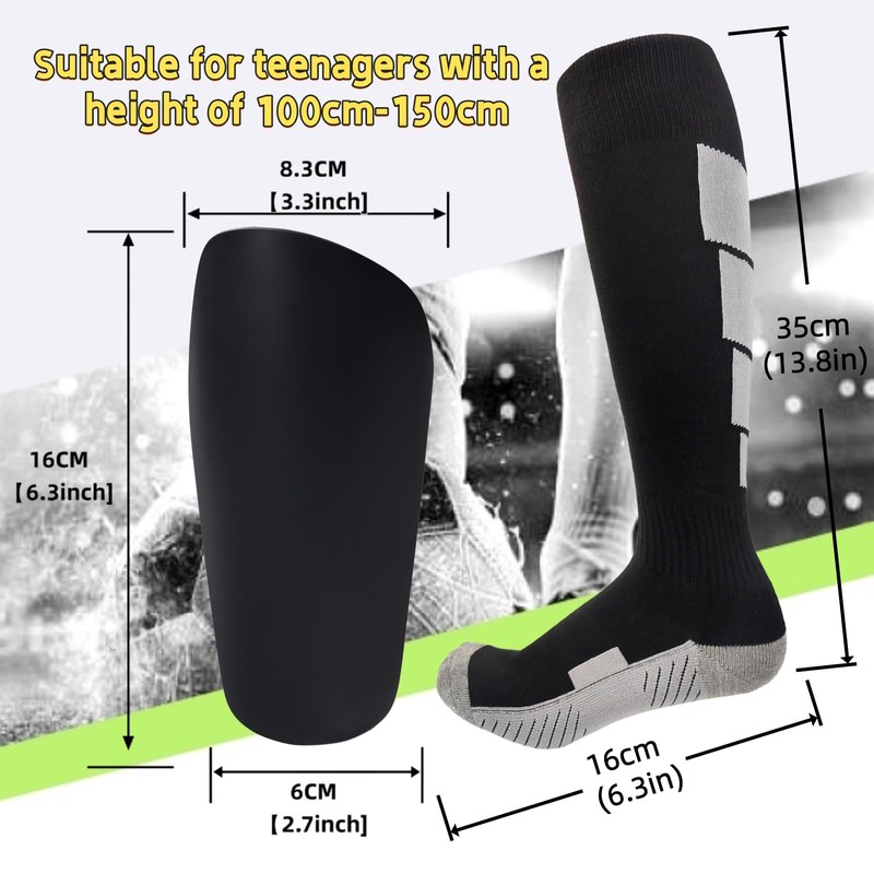 Soccer Shin Guards with Leg Protection, Multiple Colors Available, Football