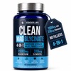 Clean Magnesium Glycinate 1500mg, 4-in-1 Complex, 120 Vegan Capsules