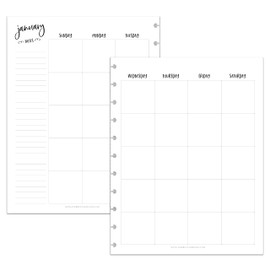 BetterNote Monthly Undated Calendar Refill for Disc Notebooks, Fits Levenger Circa, Happy Planner, Staples Arc, TUL, InkWell Press, IWP, MAMBI (11-Disc, 8.5"x11", Whimsy)