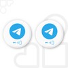 Telegram NFC Sticker Pack of 2 - Contactless Share Your