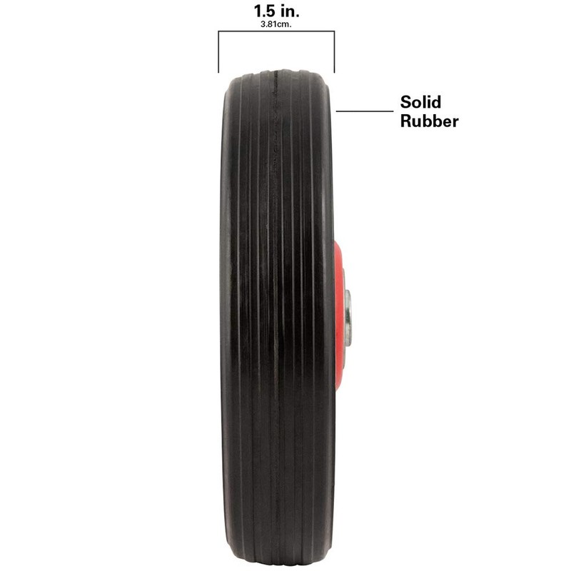 Flat Free Solid Rubber Wheel Assemblies - Replacement Hand Truck