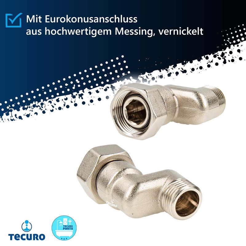 tecuro S-Connection Radiator 50 mm Height Adjustment with Euro Cone,