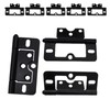 5Pcs Black Flush Hinges,3 Inch Iron Door Hinges for Drawer