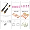 49pcs/set Gas Lens Alumina Nozzles Cups Collets Accessory Kit for
