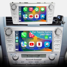 Car Radio for Toyota Camry 2007 2008 2009 2010 2011, Upgrade Touch Screen Android 13 Car Stereo, Wireless Carplay Android Auto, FM GPS 5GWifi SWC Backup Camera, Compatible JBL System Head Unit