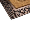 Northlight Gold and Natural Coir Rectangular Welcome Doormat 23" x