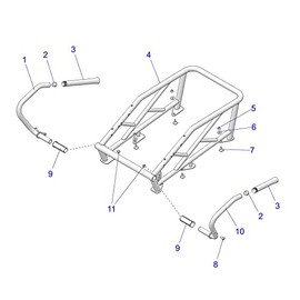 Polaris Snowmobile Passenger Hand Grips Weld, Right, Medium Gloss Black, Genuine OEM Part 1017712-067, Qty 1