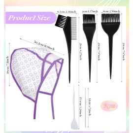 Pack of 11 Highlight Caps with Adjustable Holes, Highlight Hair Cap for Salon & Home Use, Highlight Hood with Precision Hole Design for Efficient Hair Dyeing