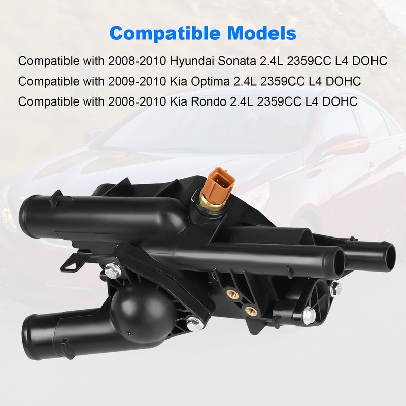 WMPHE Engine Coolant Thermostat Housing Assembly Replacement for 256002G600 Compatible