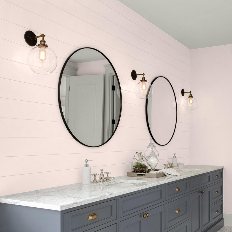 Glidden Interior Paint + Primer: Pink/Brandy Alexander, One Coat, Eggshell,