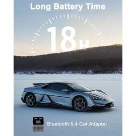 Ankilo Bluetooth 5.3 Adapter Transmitter, 2 in 1 Bluetooth Transmitter Receiver, Dual Mics, Long Battery Life, HiFi Bass Sound, AUX 3.5 mm Adapter for Car Music/Hands-Free Calls