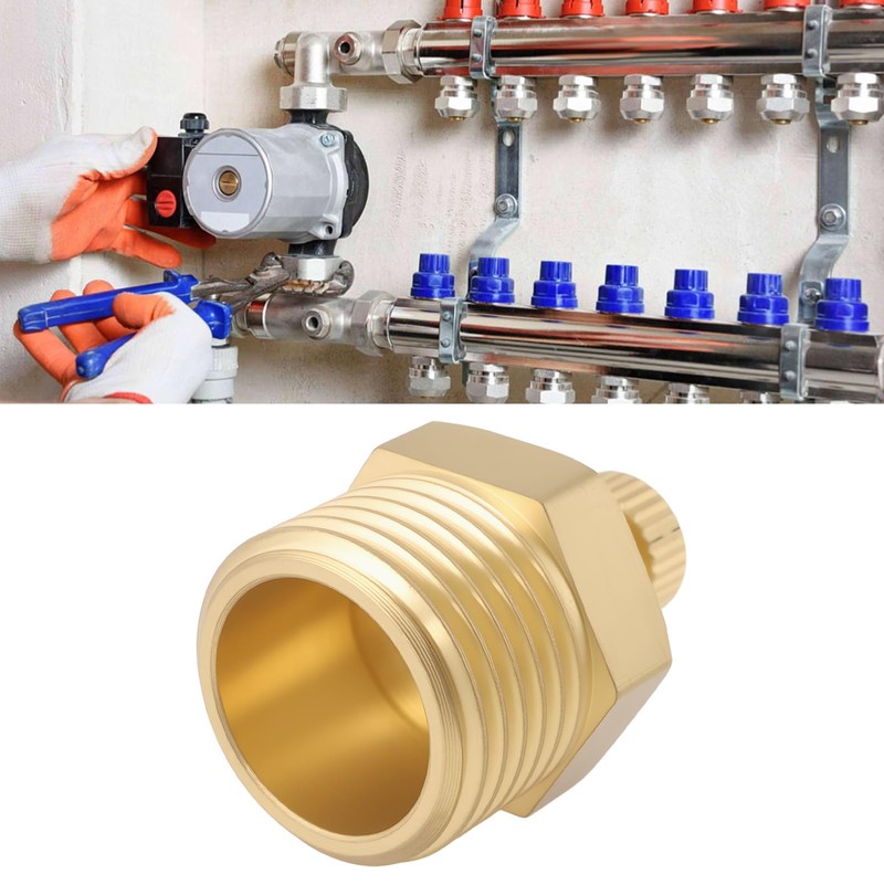 Create idea 2 x 1,27 cm BSP-Messing-Entlüftungsventil für Luftkompressoren, Gastanks,